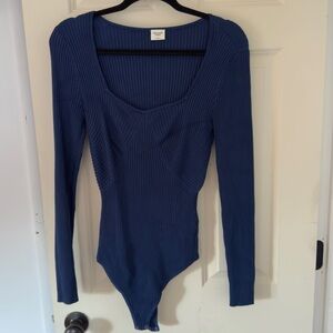 Abercrombie Ribbed Long Sleeve Bodysuit